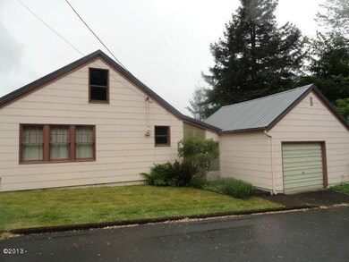 North side of the house and garage