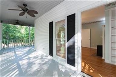 Den opens out to the wonderful porch.