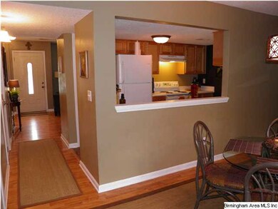 View from dinng/den looking toward kitchen and fro