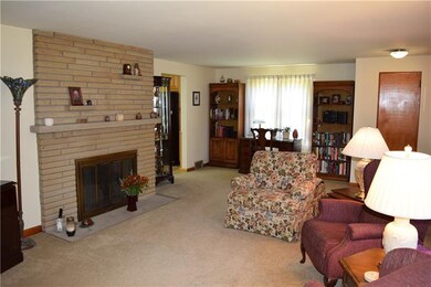 Spacious Living Room with Fireplace