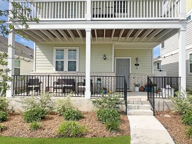 Entrance to property featuring a balcony and cove