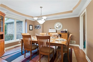 Beautiful hardwood flooring and trey ceilings in f