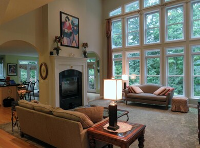 Gas fireplace with granite surround