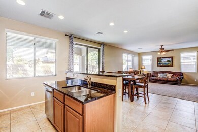 kitchen and living