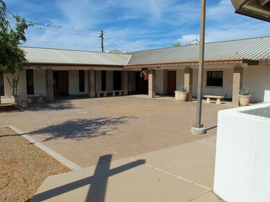 Courtyard coming from auditorium