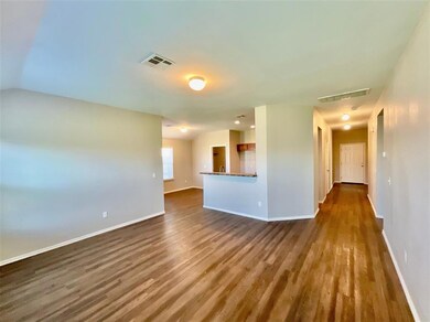 Unfurnished room featuring dark hardwood / wood-st