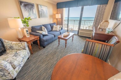 Living room featuring a water view