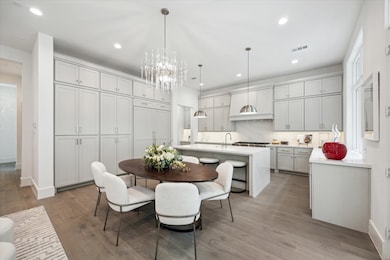 Dining space is located directly off of the living