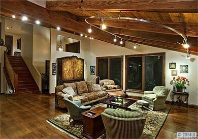 Gorgeous interior with warm natural woods.