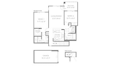 One Level home, located on the second level of building. Corner unit with Lanai and detached garage.