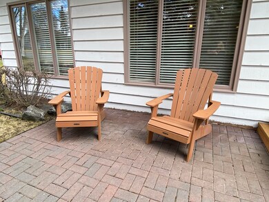 Brick paved front patio