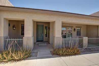 front entrance and patio