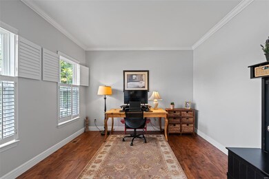 Are you working from home?  This is the perfect set up - you can close off with the white french doors.