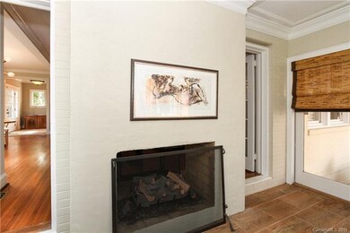 dual sided fireplace in home office