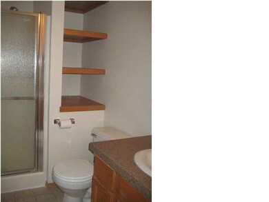 Master BR bath w/shower, granite countertop, & ple
