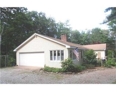 Exterior Front. Large garage