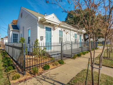 View of front facade with a fenced front yard