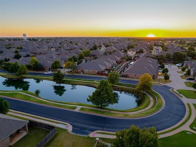 Aerial view at dusk with a water view