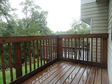 Patio/Deck. Deck off living area has a treed view
