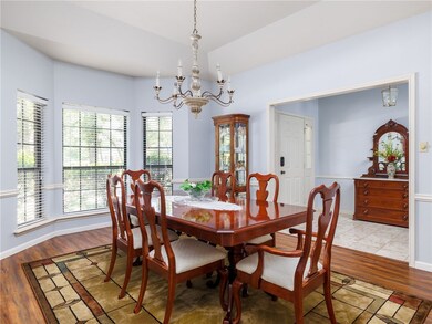 Dining space featuring light hardwood / wood-style