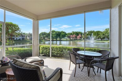 Lanai with lake view and room for drinks and dinne