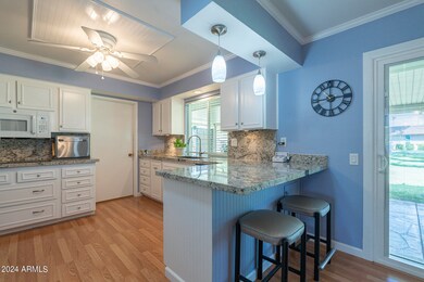 Breakfast bar and kitchen view