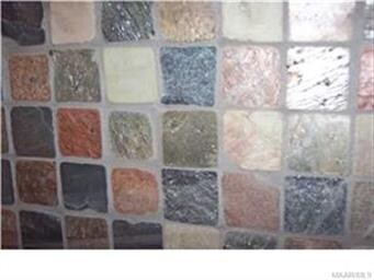 The gorgeous backsplash with all the designer colo