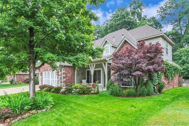 Mature trees, professional landscape, covered porc
