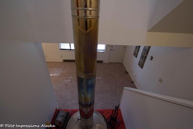 Looking down at lower level