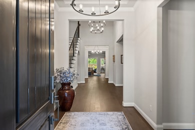 A grand entrance, with these stunning chandeliers