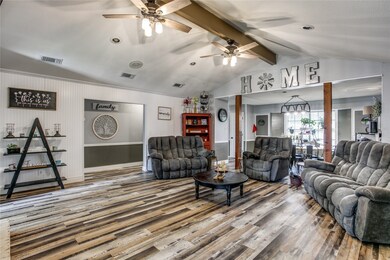 Living area open to the dining area