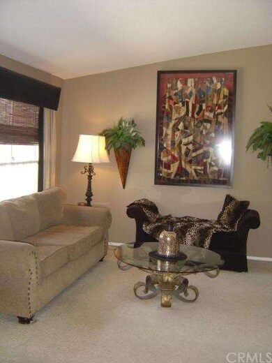 Living room with vaulted ceilings