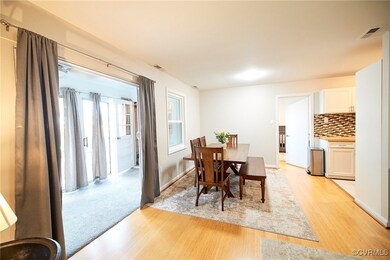 Dining area featuring light hardwood / wood-style flooring