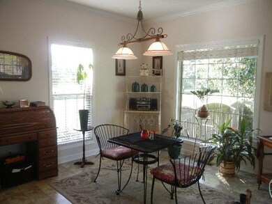 Enjoy the peaceful view of quiet nature during breakfast.