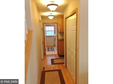Foyer side hall doubles as a mud room area and has