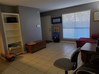 Living Room - Shows built-in shelves