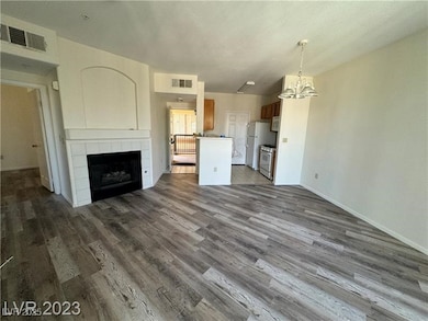 Living room with gas fireplace