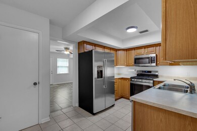 Plenty of storage in kitchen.
