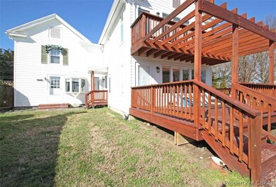 On the waterside of the home you have door access