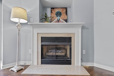 gas log fireplace in living room