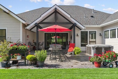 Partially covered back patio