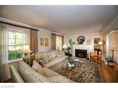 Living room with fireplace