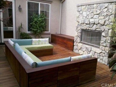 Courtyard with Rock Fireplace