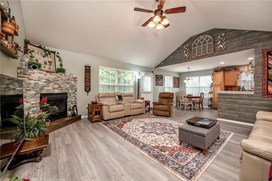 Open Living, Dining & Kitchen