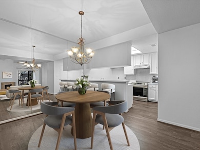 Dining area adjacent to kitchen and living