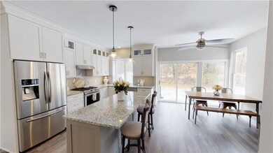 Beautiful, spacious kitchen with custom cabinets, 