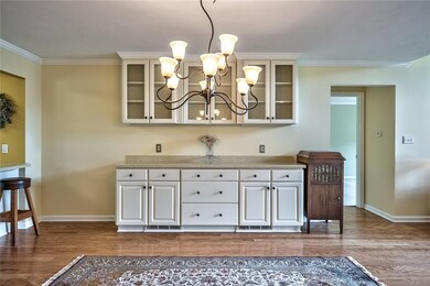 Dining room has built in buffet.