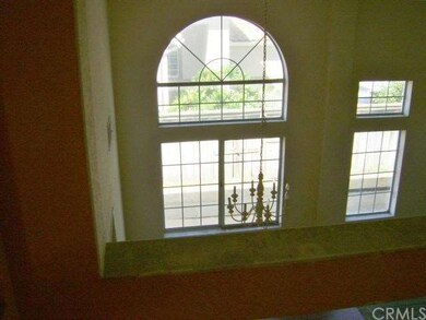 View of front windows from above. 