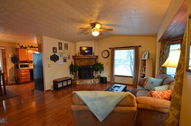 Living room with large windows