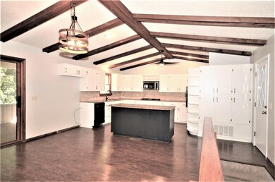 Looking from the living room towards the kitchen.